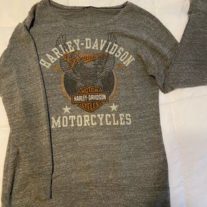 Harley Davidson light crewneck. Grey